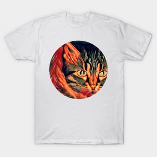 Curled Up floppy cat T-Shirt